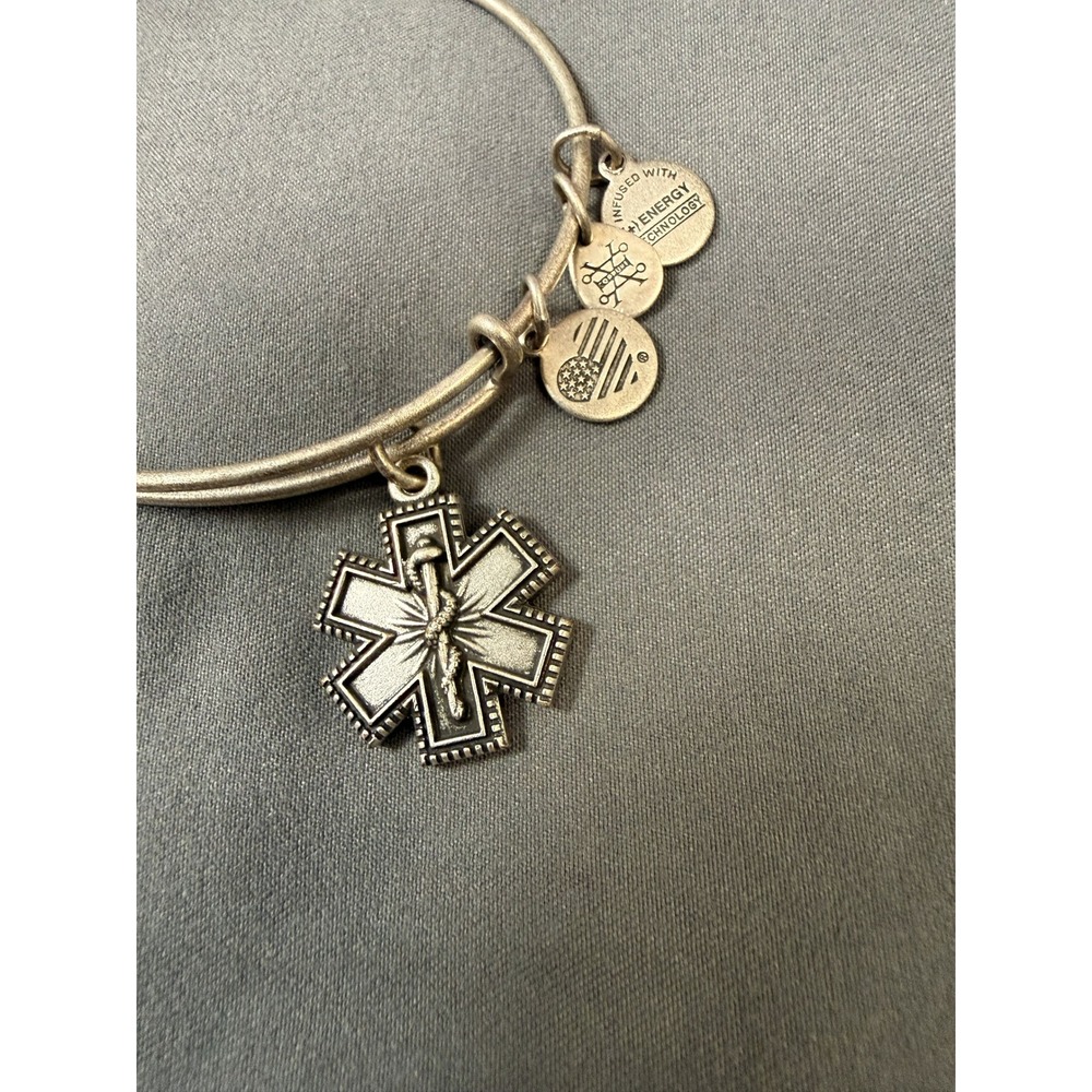 Alex and Ani Medical Charm Bangle‎ Silver Finish